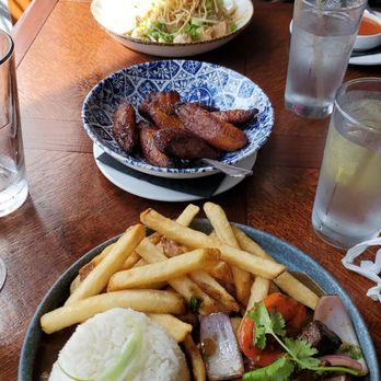 Inka's - Inkas version of fried rice with chicken, sweet plantains with honey and their tostado dish with steak. - Wine Bars Near Me - Syracuse, New York Inka's - Inkas version of fried rice with chicken, sweet plantains with honey and their tostado dish with steak. - Wine Bars Near Me - Syracuse, New York