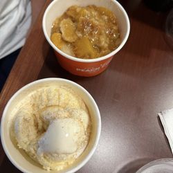 PEACH COBBLER.