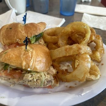 Rutherford's 66 Diner - Tuna salad croissant w o ion rings - Diners Near Me - Kingman, Arizona Rutherford's 66 Diner - Tuna salad croissant w o ion rings - Diners Near Me - Kingman, Arizona