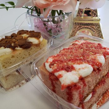 Sip & Sugar - Almond cookie butter + Strawberry cake bars - Patisserie/Cake Shop Near Me - Anaheim, California Sip & Sugar - Almond cookie butter + Strawberry cake bars - Patisserie/Cake Shop Near Me - Anaheim, California