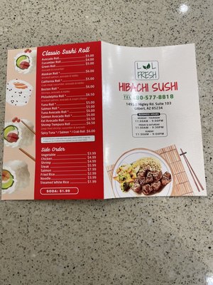 Menu photo 5 L&L Fresh Hibachi Sushi Gilbert, AZ
