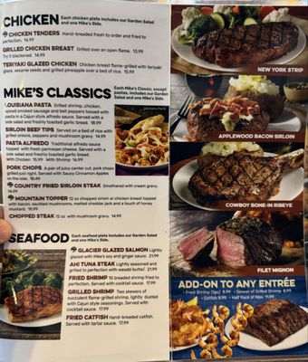 Menu photo 2 Montana Mike's Steakhouse Greenfield, IN