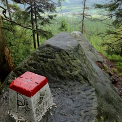 Park Narodowy Gór Stołowych - Słupek graniczny Polska - Czechy