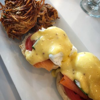 A Ladybug Bakery & Cafe - Smoked salmon eggs Benedict with potato pancakes! - Bakeries Near Me - Calgary, Alberta