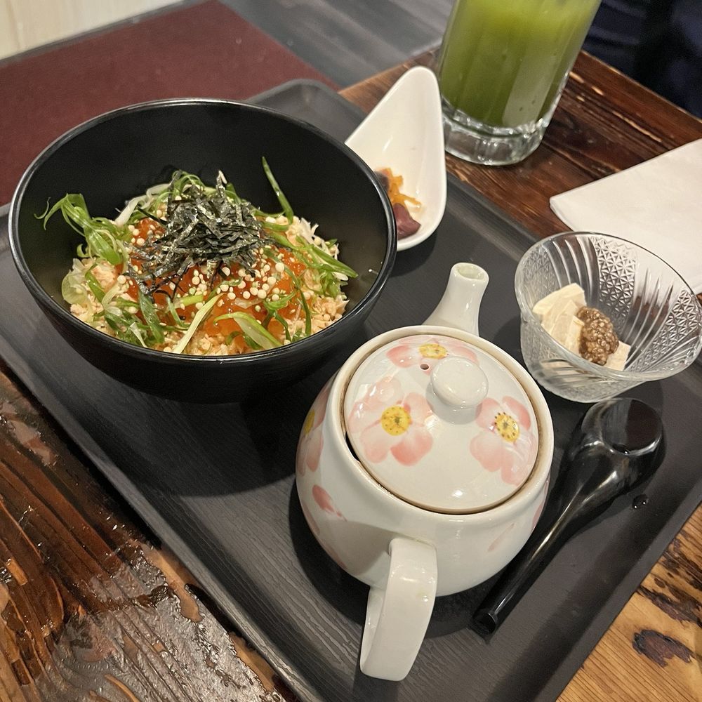 Onibaba - Salmon Ochazuke (green tea dashi broth) - Japanese Near Me - Seattle, Washington Onibaba - Salmon Ochazuke (green tea dashi broth) - Japanese Near Me - Seattle, Washington