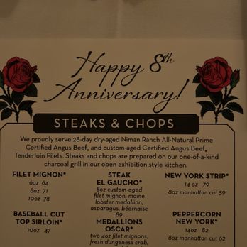 El Gaucho - Bellevue - THEY CUSTOM MADE OUR MENUS AND LET US TAKE THEM HOME FOR THE MEMORY! - Steakhouses Near Me - Bellevue, Washington
