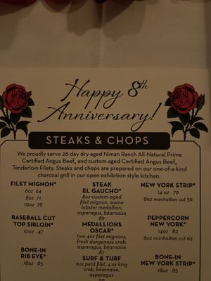Menu photo 8 El Gaucho - Bellevue Bellevue, WA