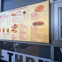 Grand Donuts - Menu April 2024