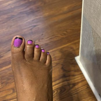 Nova Nails - purple/black french manicure - Nail Technicians Near Me - Lanham, Maryland