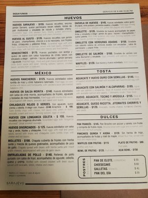 Menu photo 5 Sarajevo San Cristóbal de las Casas, CHP
