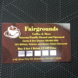Fairgrounds Coffee - The return customer card, note double punch monday!