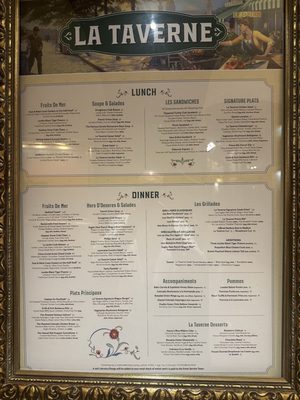 Menu photo 1 La Taverne Colorado Springs, CO Menu photo 1 La Taverne Colorado Springs, CO