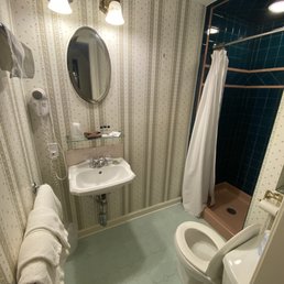 The tiny bathroom
