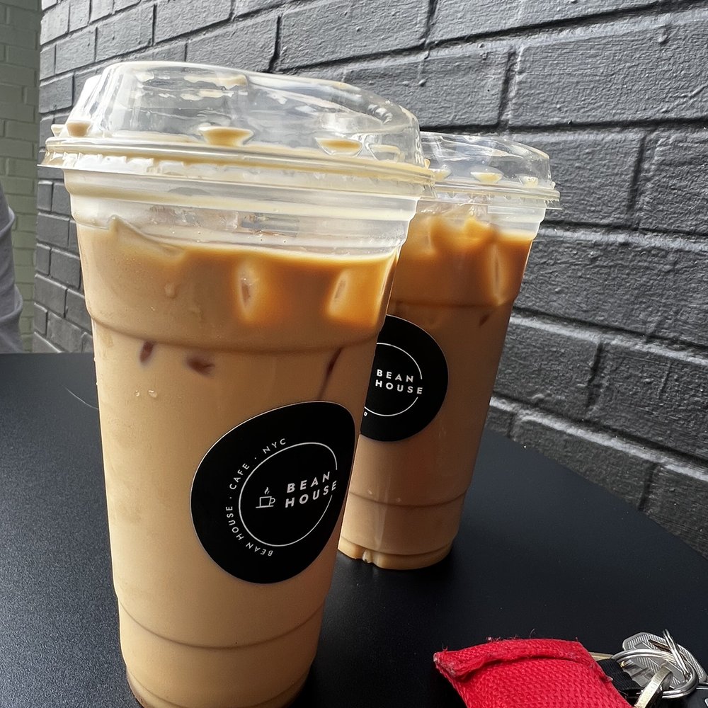 Iced lavender latte & iced coffee Iced lavender latte & iced coffee