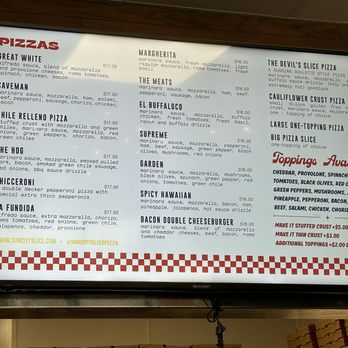 Sun City Slice - Eastlake - Menu, pizza size for reference - Pizza Near Me - El Paso, Texas Sun City Slice - Eastlake - Menu, pizza size for reference - Pizza Near Me - El Paso, Texas