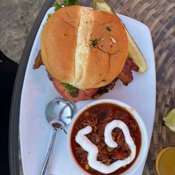Twigs Bistro and Martini Bar - Hamburger and chili.