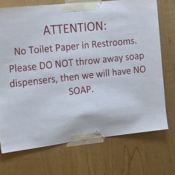 Anytime Fitness - How do you intentionally not have toilet paper in a public fitness facility?