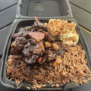 Rite Yah Suh Jamaican Vibez - Oxtail with Rice & Peas & Potato Salad - Seafood Near Me - Tempe, Arizona