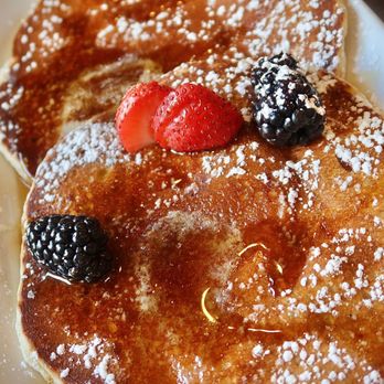 Rio on Wazee - The Pancakes were made with maple cinnamon whipped butter, fresh fruit, & real maple syrup. The pancakes picked up a delicate cinnamon spice - Mexican Near Me - Denver, Colorado Rio on Wazee - The Pancakes were made with maple cinnamon whipped butter, fresh fruit, & real maple syrup. The pancakes picked up a delicate cinnamon spice - Mexican Near Me - Denver, Colorado