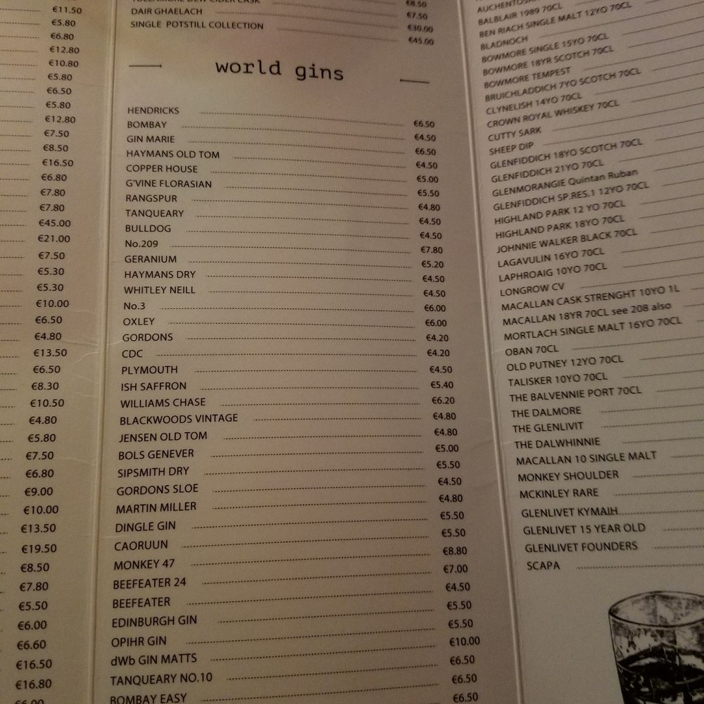 The Dylan Whisky Bar - Whiskey List - Pubs Near Me - Kilkenny, KK The Dylan Whisky Bar - Whiskey List - Pubs Near Me - Kilkenny, KK