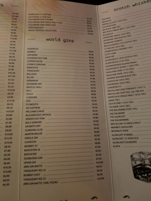 Menu photo 4 The Dylan Whisky Bar Kilkenny, KK Menu photo 4 The Dylan Whisky Bar Kilkenny, KK