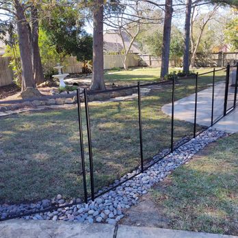 Pool Guard Texas - I created a dry creekbed to keep the weed eater away from the fencing and provide some additional landscaping... - Hot Tub & Pool Near Me - Houston, Texas Pool Guard Texas - I created a dry creekbed to keep the weed eater away from the fencing and provide some additional landscaping... - Hot Tub & Pool Near Me - Houston, Texas