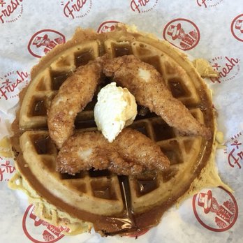 Slim Chickens - Chicken and Waffles at a fast food restaurant? Oh yes, so delicious! - Chicken Wings Near Me - Plainfield, Illinois