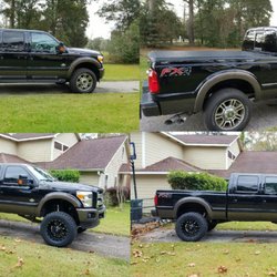 Innovative Collision and Accessories - Before and after of their great work. 8 inch Pro Comp lift Amp Powersteps 37x13.50x20 w/Fuel wheels
