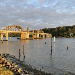 Siuslaw River Bridge - View from room.