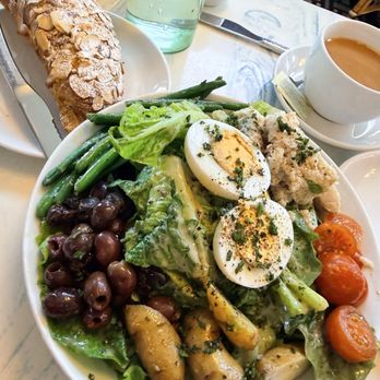 Little Frenchie - Niçoise salad and Almond Croissant - French Near Me - Coronado, California Little Frenchie - Niçoise salad and Almond Croissant - French Near Me - Coronado, California