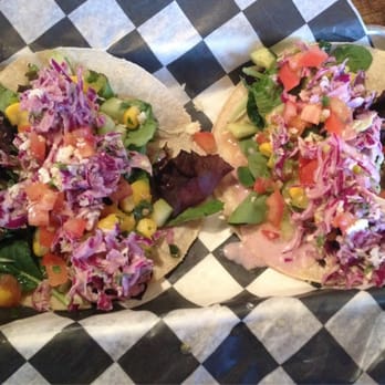 Mojo Cafe - Seasonal summer veggie ceviché tacos. Scrumptious! - Tacos Near Me - Ludlow, Vermont