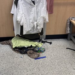 Ross Dress for Less - Clothes all over the floor in the store  and splattered in the dressing rooms! Disgusting