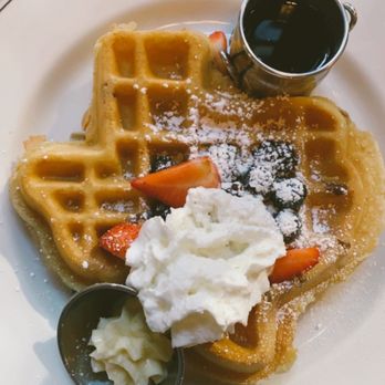 1886 Cafe & Bakery - Texas Pecan Waffle minus the bananas - American Near Me - Austin, Texas 1886 Cafe & Bakery - Texas Pecan Waffle minus the bananas - American Near Me - Austin, Texas
