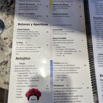 Fiesta Mexicana - Menu page 1 - Mexican Near Me - Rosedale, Maryland
