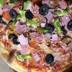 Ralph’s Zucca Pizza - Premade as pepperoni, wt raw vegetables and ham