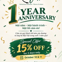 Bếp Việt - Come and join us for our 1 year anniversary