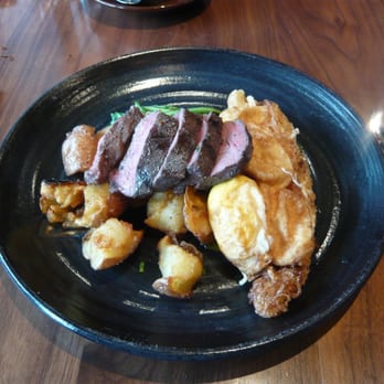 Monsoon Bellevue - Grilled wagyu hanger steak with wokked fried egg , chili garlic yu choy & crispy red potatoes - Vietnamese Near Me - Bellevue, Washington Monsoon Bellevue - Grilled wagyu hanger steak with wokked fried egg , chili garlic yu choy & crispy red potatoes - Vietnamese Near Me - Bellevue, Washington