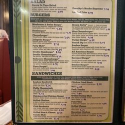Breck's Green Acres Restaurant - Menu
