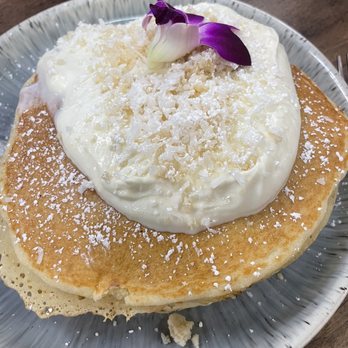 Guieb Cafe - Haupia coconut pancake - New American Near Me - Aiea, Hawaii