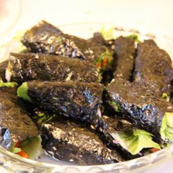 Nori rolls prepared by students in our raw and living food class!