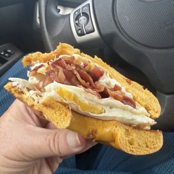Maya Bagel Express - My bacon, egg and cheese bagel on French toast - Bagels Near Me - Louisville, Kentucky Maya Bagel Express - My bacon, egg and cheese bagel on French toast - Bagels Near Me - Louisville, Kentucky