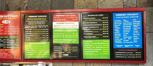 Menu photo 1 Cook Out Atlanta, GA