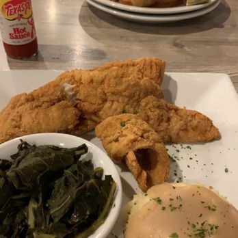 Della J's Delectables - Whiting, mashed potatoes and collard greens - Southern Near Me - Alexandria, Virginia Della J's Delectables - Whiting, mashed potatoes and collard greens - Southern Near Me - Alexandria, Virginia