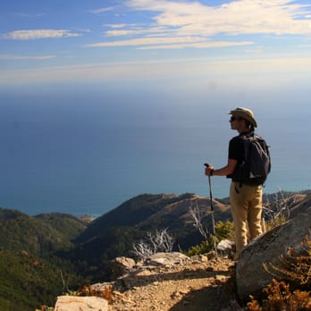 Cone Peak - Summit view looking West to the Pacific. - Hiking Near Me
