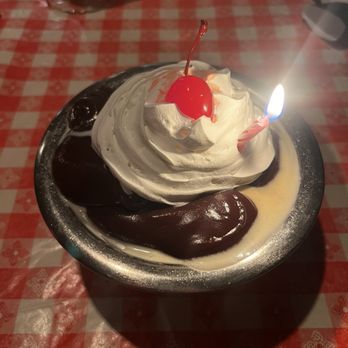 Trabuco Oaks Steakhouse - Birthday hot fudge sundae - Steakhouses Near Me - Trabuco Canyon, California Trabuco Oaks Steakhouse - Birthday hot fudge sundae - Steakhouses Near Me - Trabuco Canyon, California