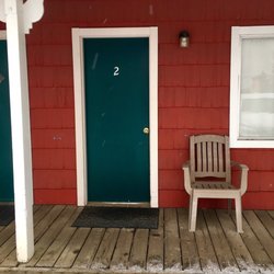 Meadows Valley Motel - Cute front door and porch of my room