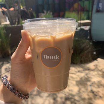 Nook Coffee Bar - honey oat latte - Coffee & Tea Near Me - Costa Mesa, California Nook Coffee Bar - honey oat latte - Coffee & Tea Near Me - Costa Mesa, California