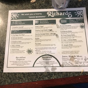Richards Restaurant - the menu - American Near Me - Hartford City, Indiana Richards Restaurant - the menu - American Near Me - Hartford City, Indiana