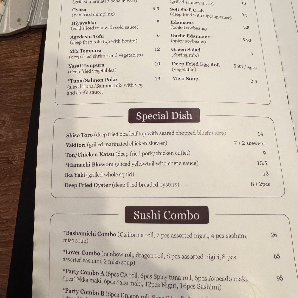 Bashamichi Sushi and Bar - Menu - Japanese Near Me - Millbrae, California Bashamichi Sushi and Bar - Menu - Japanese Near Me - Millbrae, California