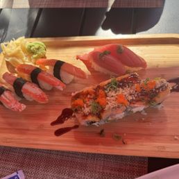 Snow crab, toro, volcano roll